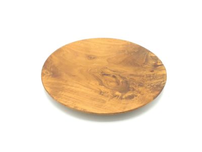 Plato redondo de madera de teca