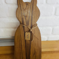 Tabla de cocina o presentaciones en madera de teca de 38x17x2 cms
