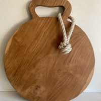 Tabla cocina de madera de teca redonda de Ø 35 cms