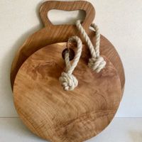 Tabla de madera de teca de Ø 30 cms