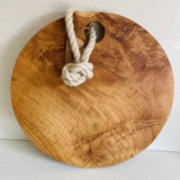 Bandeja de madera de teca redonda de Ø 30cms
